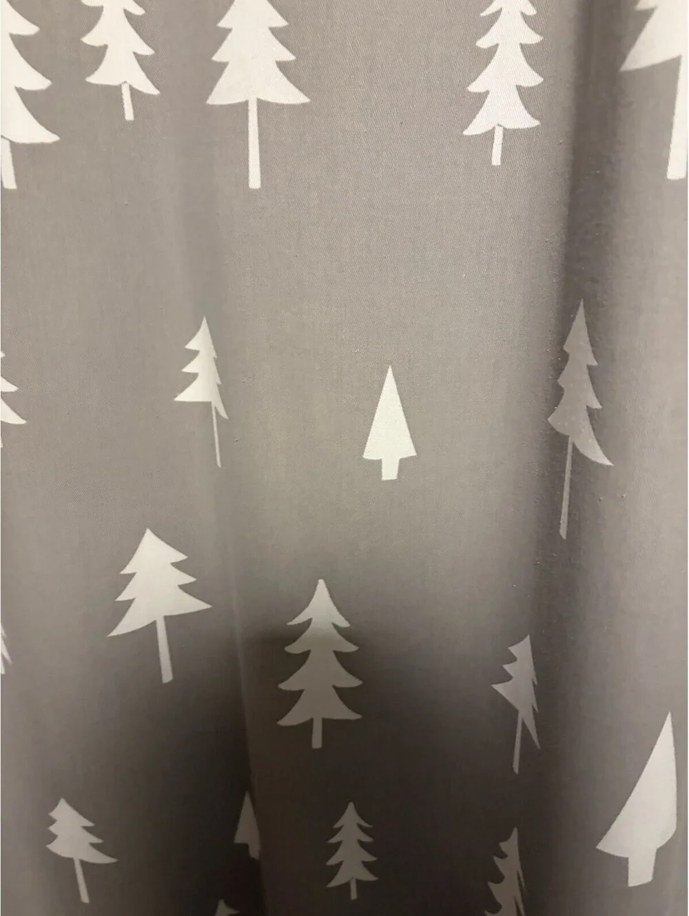 Gray/White Tree Blackout Lined Curtain Panels Set of 2 Rod Pocket 42x84